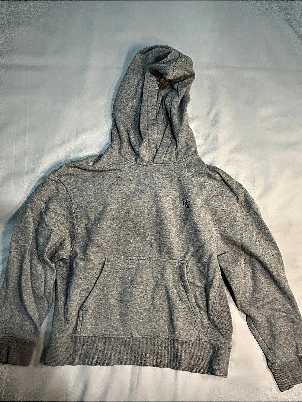 Calvin Klein Hoodie Pullover Women's Medium Gray Logo Sweatshirt